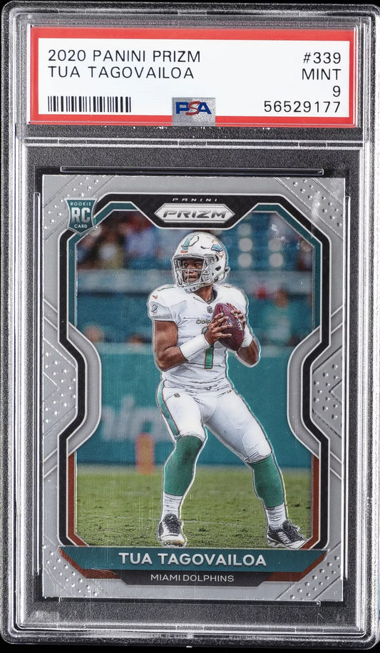 2020 Panini Prizm ROOKIE Tua Tagovailoa ROOKIE #339 PSA 9