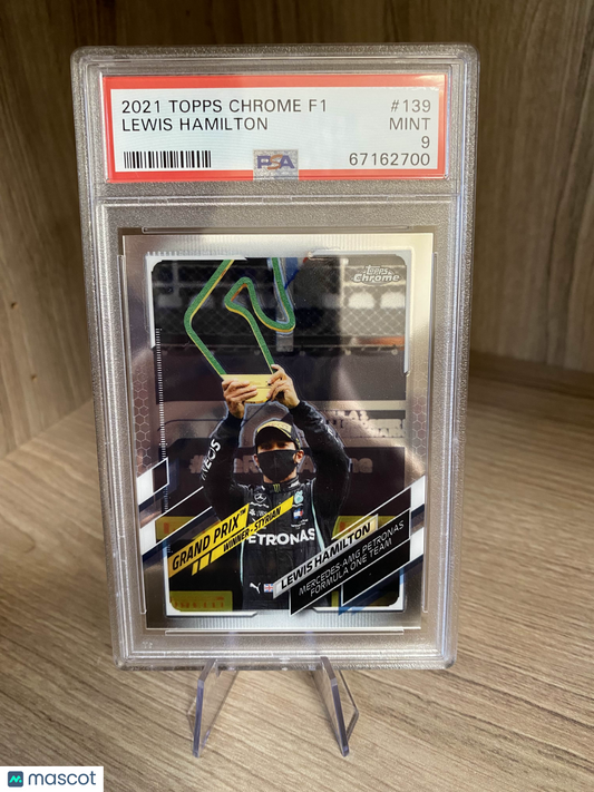 2021 Topps Chrome Formula 1 Lewis Hamilton #139 PSA 9