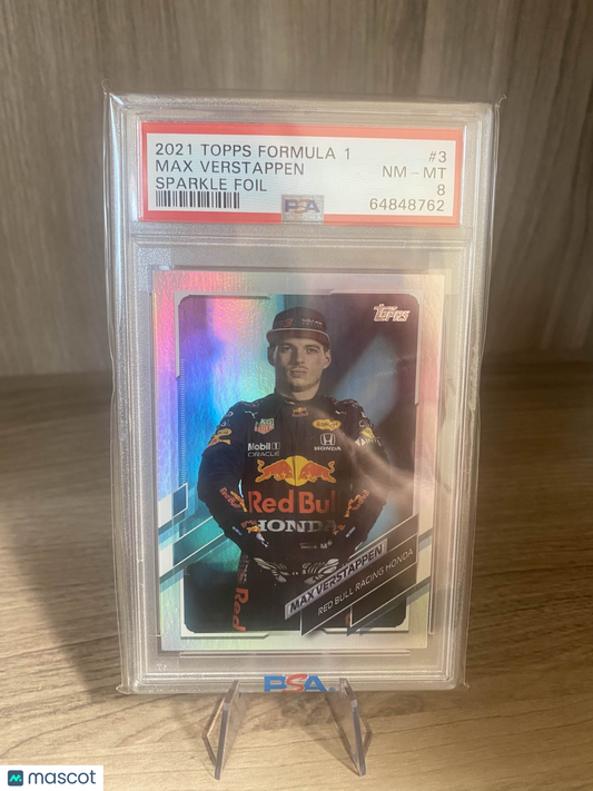 2021 Topps Formula 1 Max Verstappen #3 PSA 8