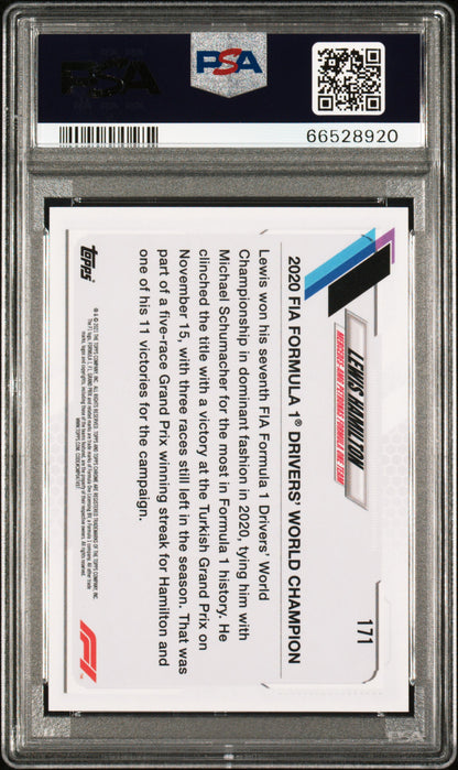 2021 Topps Chrome Formula 1 Lewis Hamilton #171 PSA 10