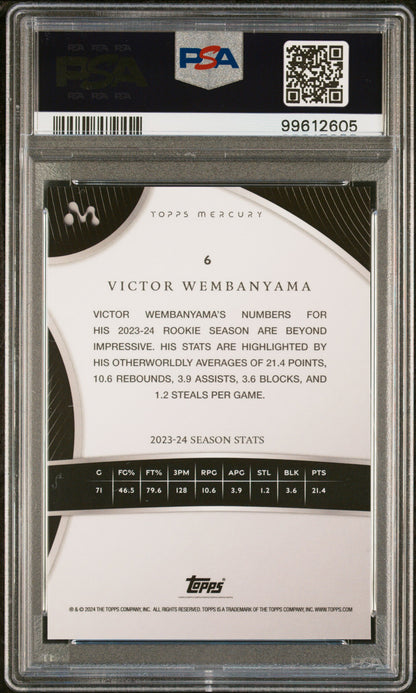 2023 Topps Mercury: Victor Wembanyama - Victor Wembanyama ROOKIE #6 PSA 9