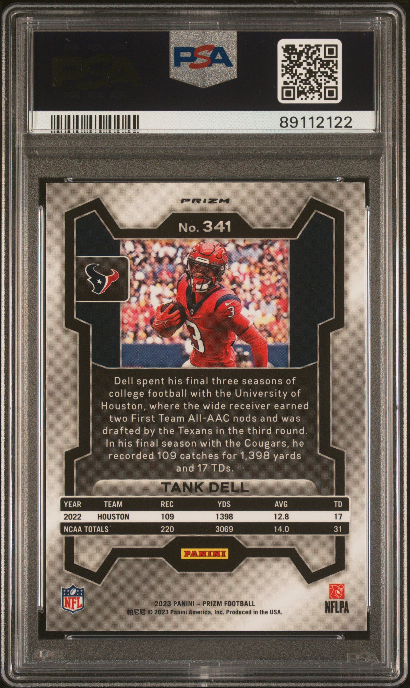 2023 Panini Prizm Tank Dell ROOKIE #341 PSA 10