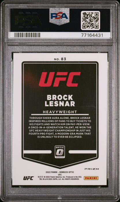 2022 Panini Donruss Optic UFC Brock Lesnar #83 PSA 10