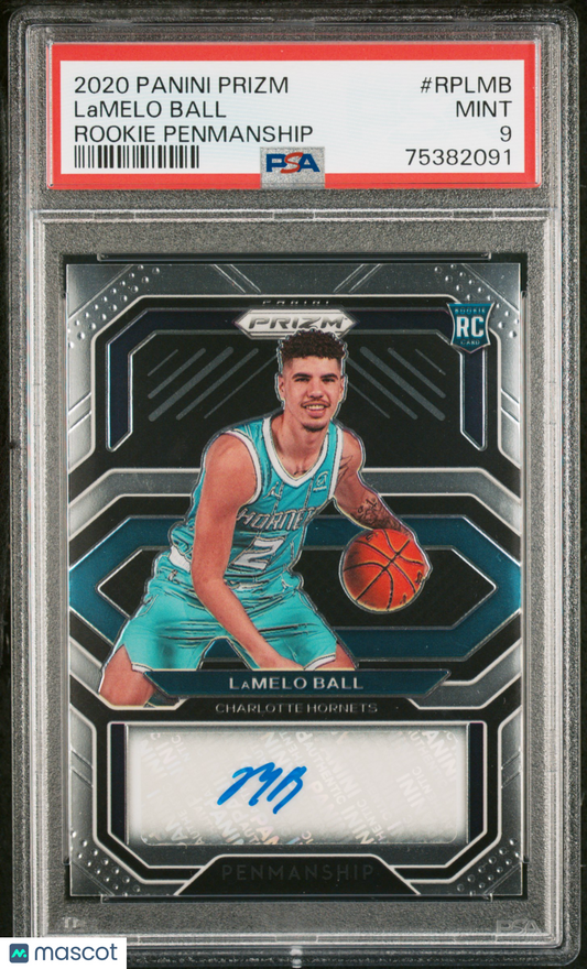 2020 Panini Prizm Rookie Penmanship Lamelo Ball #RPLMB PSA 9