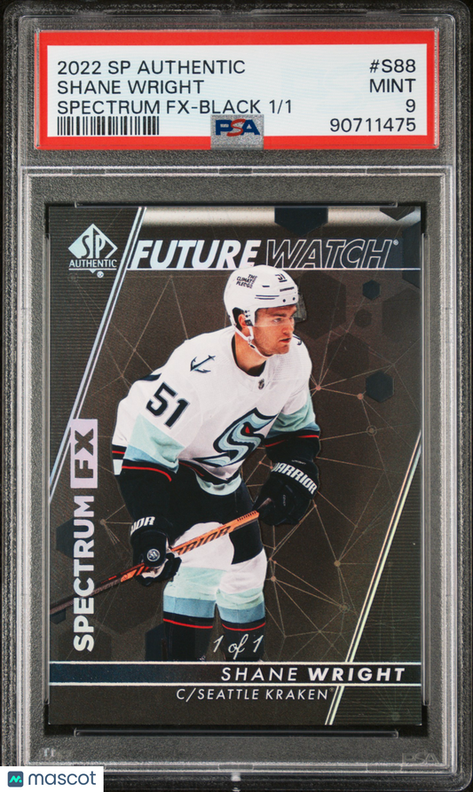 2022 SP Authentic Spectrum FX Black 1/1 Shane Wright #S88 PSA 9 - 1/1