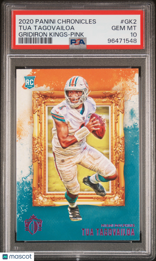 2020 Panini Chronicles Gridiron Kings ROOKIE Tua Tagovailoa #GK2 Pink PSA 10