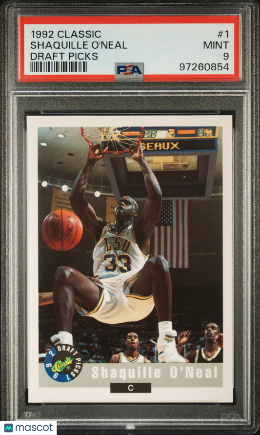 1992 Classic Draft Picks Shaquille O'Neal #1 PSA 9