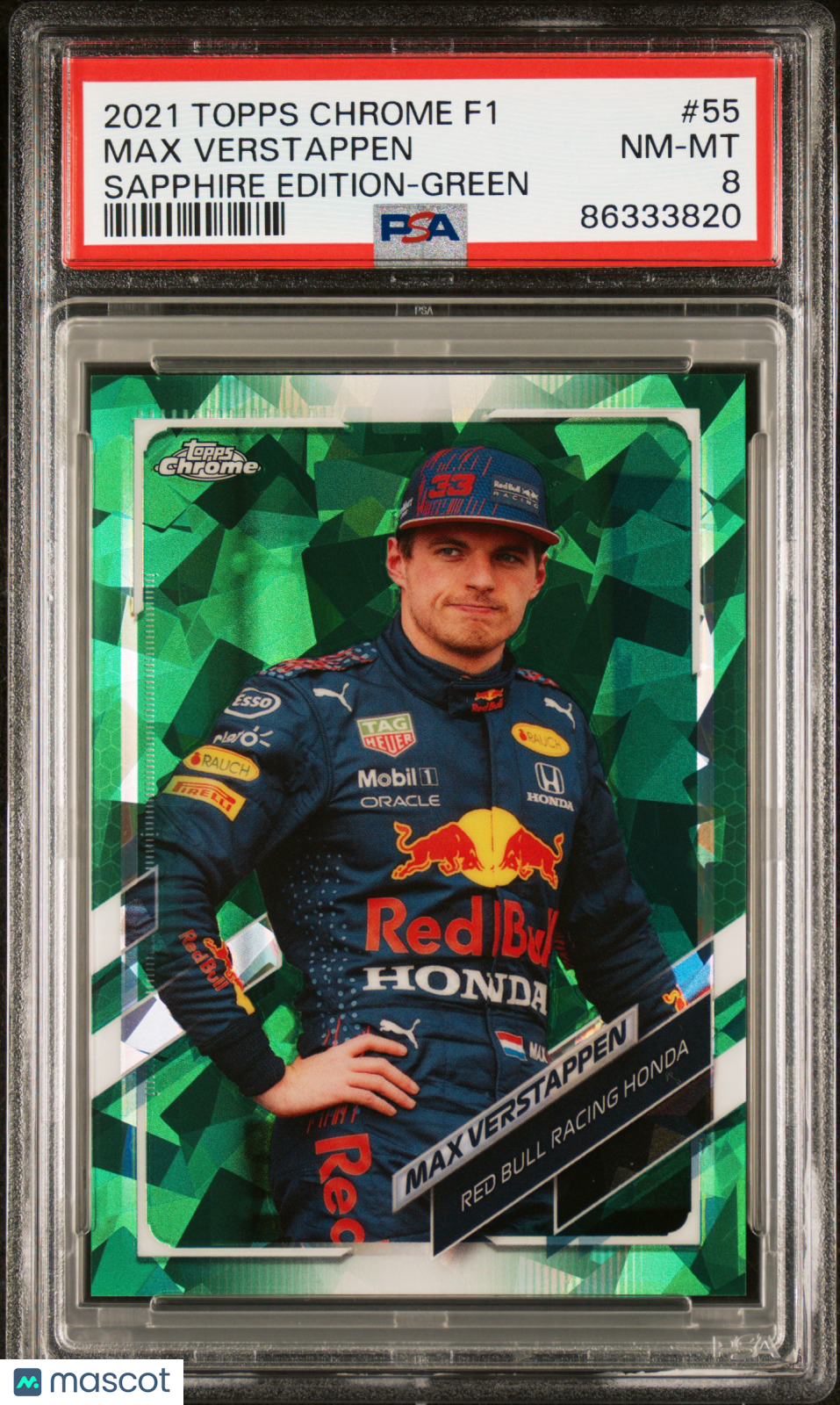 2021 Topps Chrome Formula 1 Sapphire Edition Max Verstappen #55 PSA 8