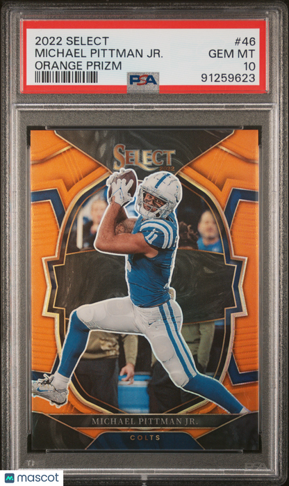 2022 Panini Select Michael Pittman JR. #46 Orange Prizm /49 PSA 10 - /49