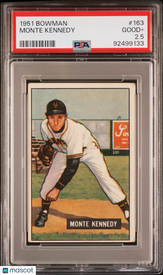 1951 Bowman Monte Kennedy #163 PSA 2.5