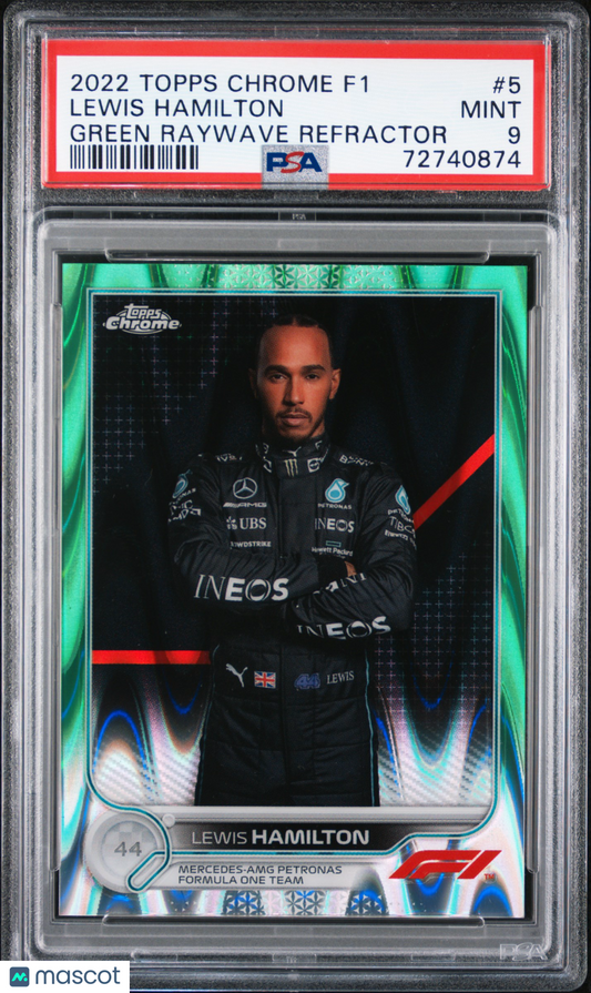 2022 Topps Chrome Formula 1 Lewis Hamilton #5 PSA 9