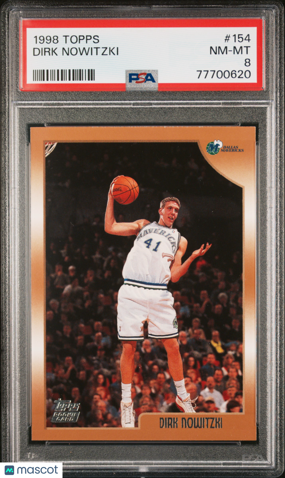 1998 Topps Dirk Nowitzki ROOKIE #154 PSA 8