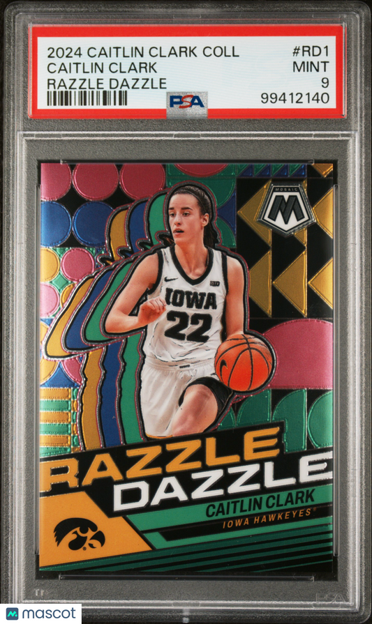 2024 Panini Caitlin Clark Collection Razzle Dazzle Caitlin Clark #RD1 PSA 9