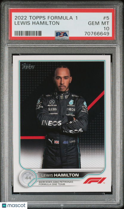 2022 Topps Formula 1 Lewis Hamilton #5 PSA 10