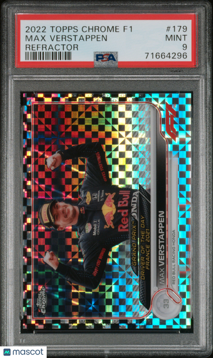 2022 Topps Chrome Formula 1 Max Verstappen #179 PSA 9