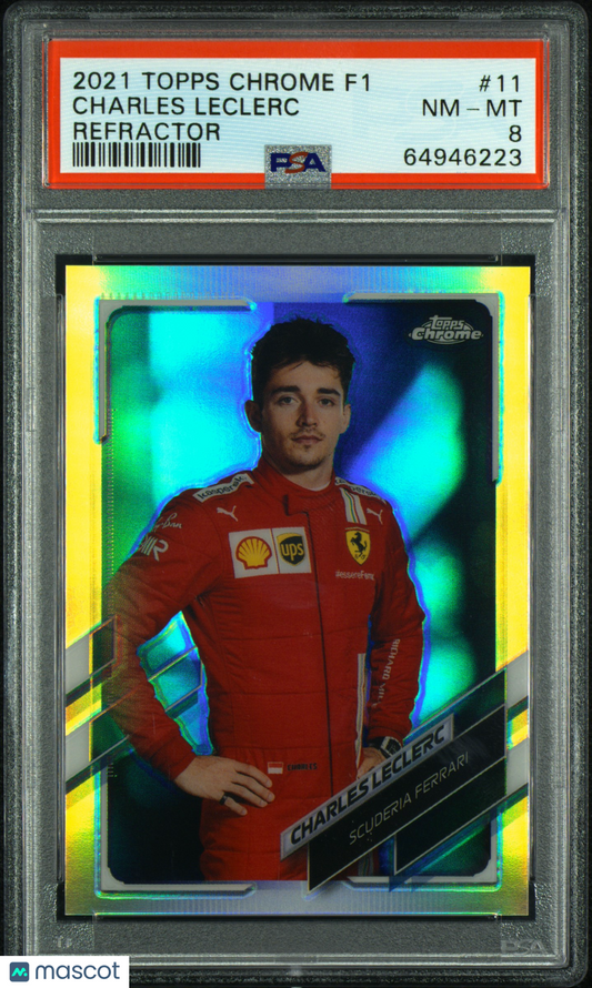 2021 Topps Chrome Formula 1 Charles Leclerc #11 PSA 8