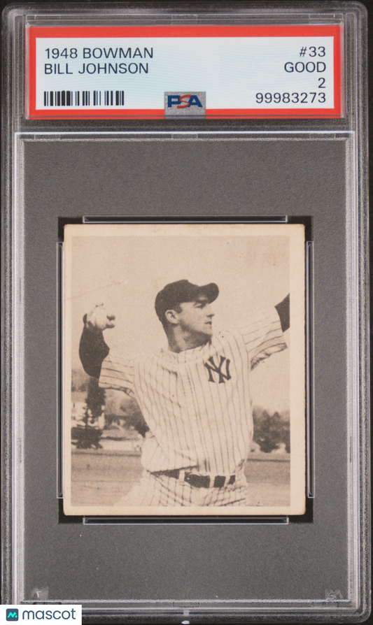 1948 Bowman Bill Johnson #33 PSA 2