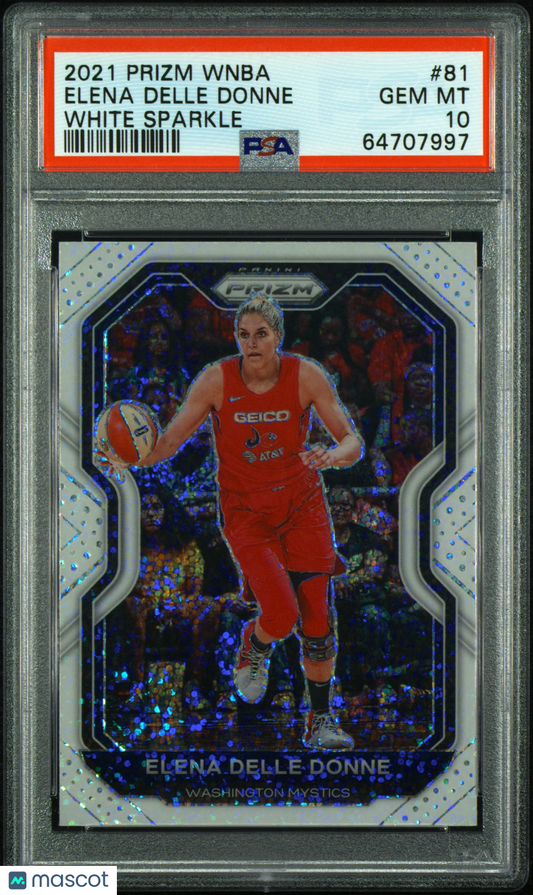 2021 Panini Prizm WNBA Elena Delle Donne #81 White Sparkle PSA 10 - POP 3