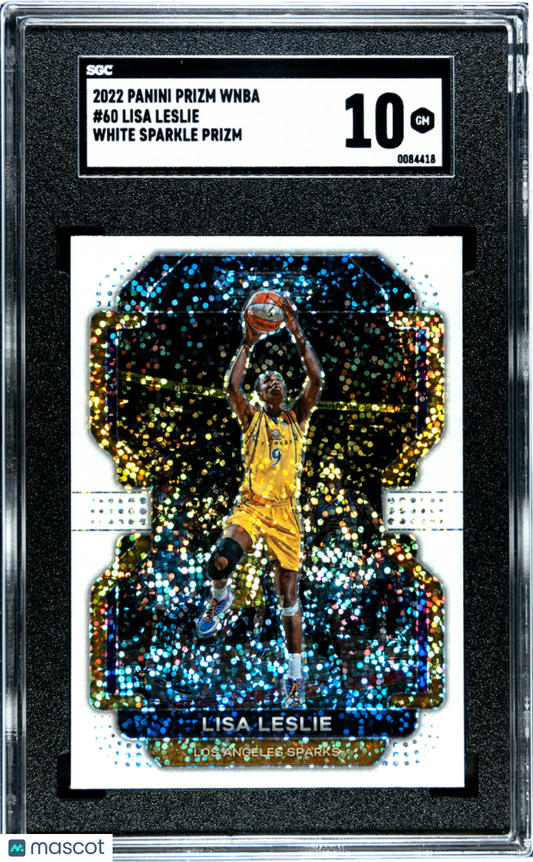 2022 Panini Prizm Wnba Lisa Leslie #60 White Sparkle Prizm SGC 10