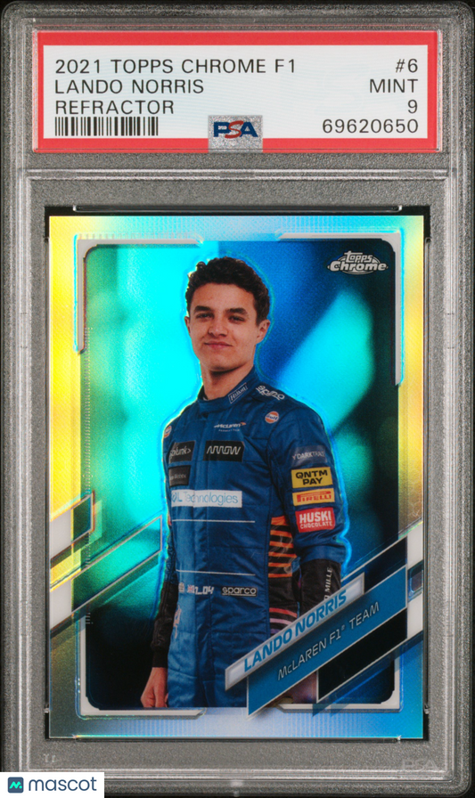 2021 Topps Chrome Formula 1 Lando Norris #6 PSA 9