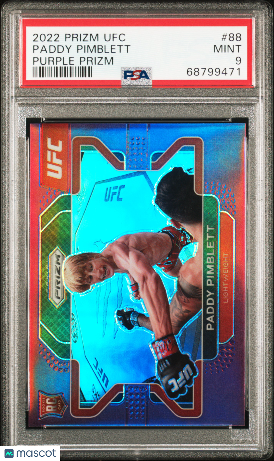 2022 Panini Prizm UFC Paddy Pimblett #88 PSA 9 - /149, ## 072/149