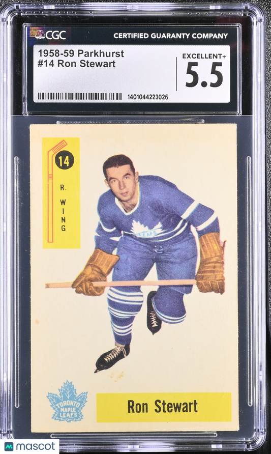 1958 Parkhurst Ron Stewart #14 CGC 5.5