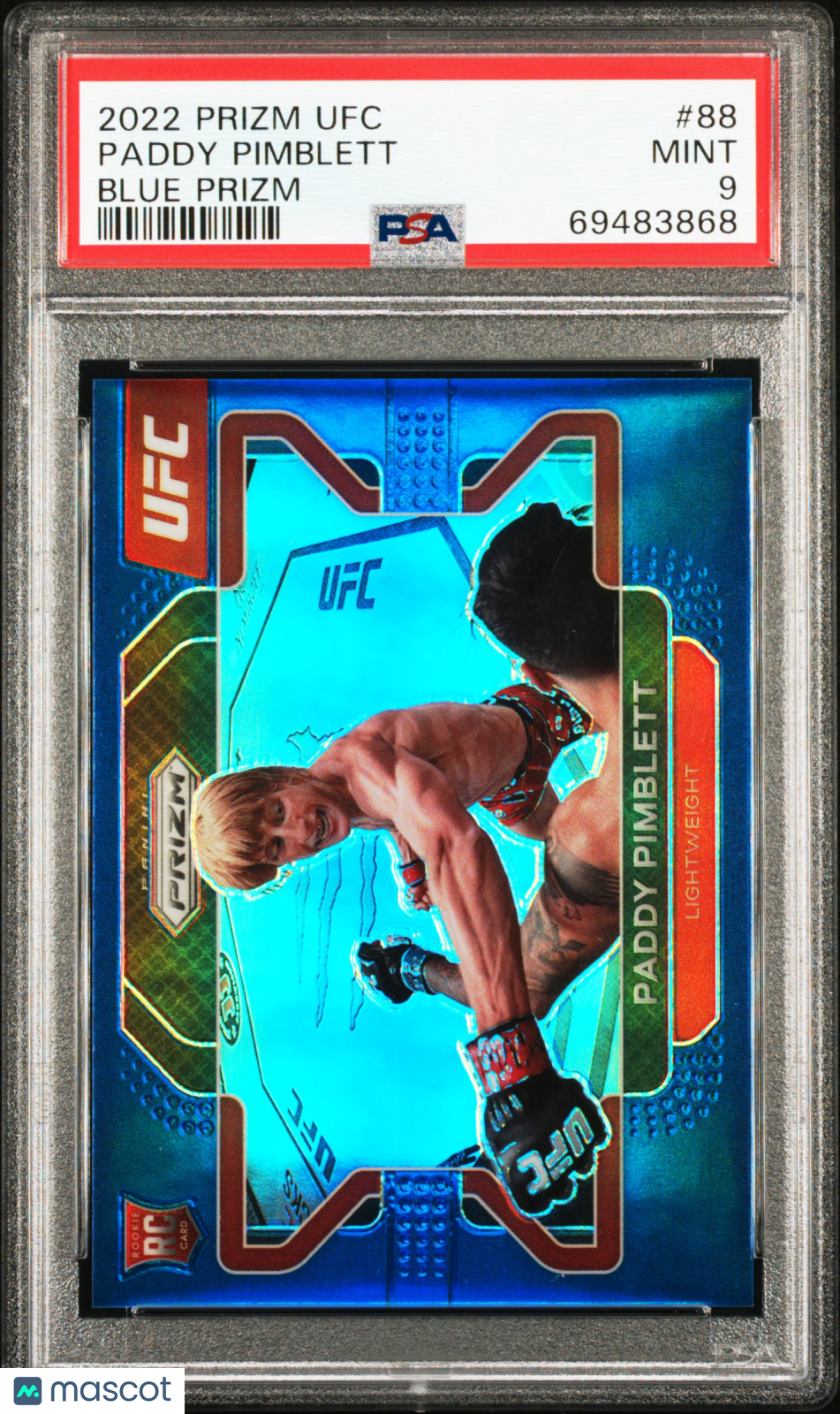 2022 Panini Prizm UFC Paddy Pimblett #88 PSA 9 - /199, ## 091/199