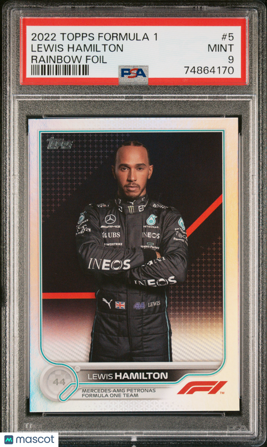 2022 Topps Formula 1 Lewis Hamilton #5 PSA 9