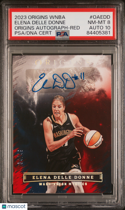 2023 Panini Origins WNBA Elena Delle Donne #OAEDD Auto Red PSA 8 Auto 10 - /49