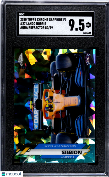 2020 Topps Chrome Sapphire F1 Lando Norris #27 SGC 9.5