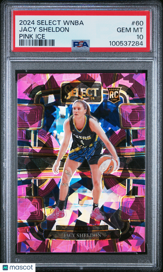 2024 Panini Select WNBA Jacy Sheldon ROOKIE #60 Pink Ice PSA 10